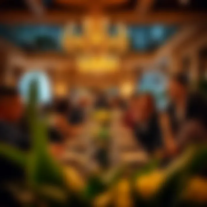 Networking event in a luxurious setting