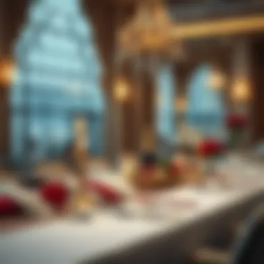 A beautifully set table adorned for iftar gathering