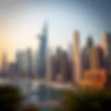 Luxurious Dubai skyline showcasing high-rise buildings