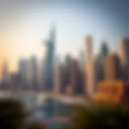 Luxurious Dubai skyline showcasing high-rise buildings