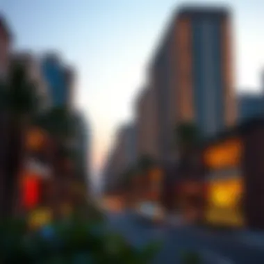 Vibrant neighborhood in Dubai highlighting real estate opportunities