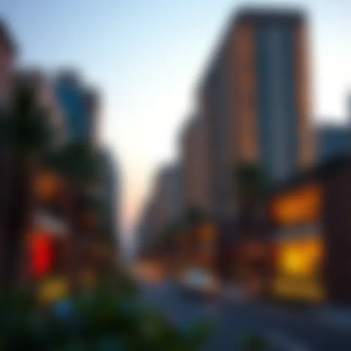 Vibrant neighborhood in Dubai highlighting real estate opportunities