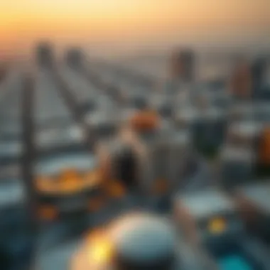 Aerial view of Al Nahda community surrounding Latifa Tower