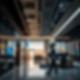 Modern facilities management office showcasing advanced technology