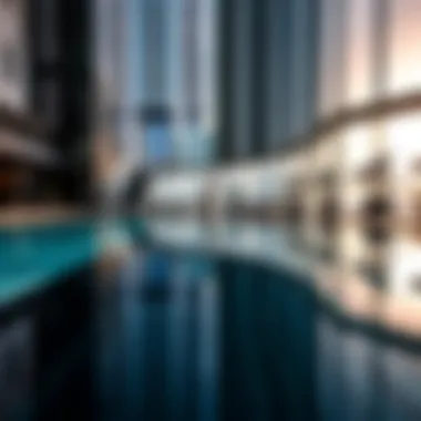 Exclusive amenities available to residents in Burj Khalifa, including pools and fitness areas.