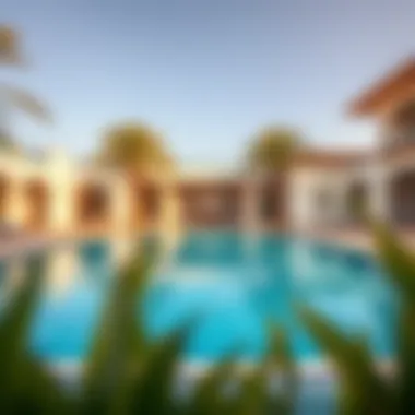 Lavish outdoor pool area in a luxury property