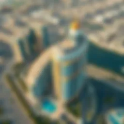 Aerial view of Manazel Deira showcasing its architectural design