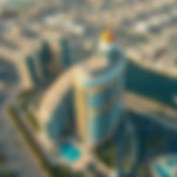 Architectural Marvel of Manazel Deira Aerial view of Manazel Deira showcasing its architectural design