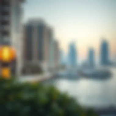 Aesthetic Landscape of Marasi Bay Stunning view of Marasi Bay's waterfront with modern architecture