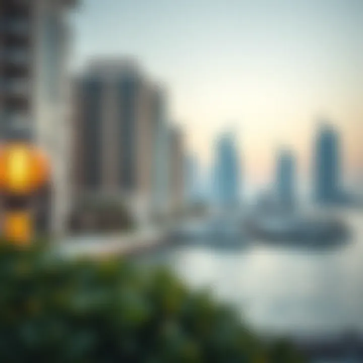 Aesthetic Landscape of Marasi Bay Stunning view of Marasi Bay's waterfront with modern architecture