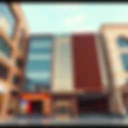 Stunning architectural facade of Max Delma Mall showcasing modern design