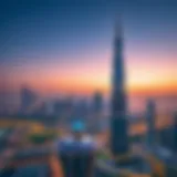 Stunning view of Montrose Tower amidst Dubai's skyline