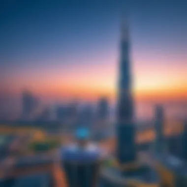 Stunning view of Montrose Tower amidst Dubai's skyline