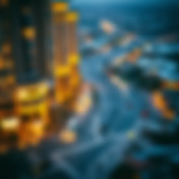 Map of Dubai highlighting key neighborhoods for real estate investment