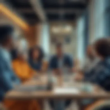 A diverse group engaged in a collaborative meeting