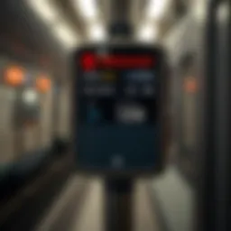 Metro card with digital balance display