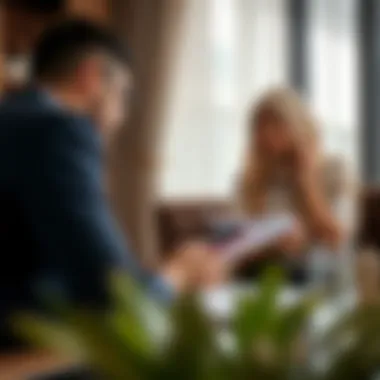 Consultation with Real Estate Agent Real estate agent discussing mortgage options