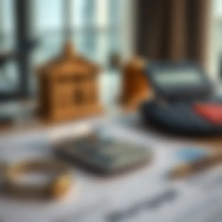 Financial Tools for Mortgages Mortgage paperwork and calculator