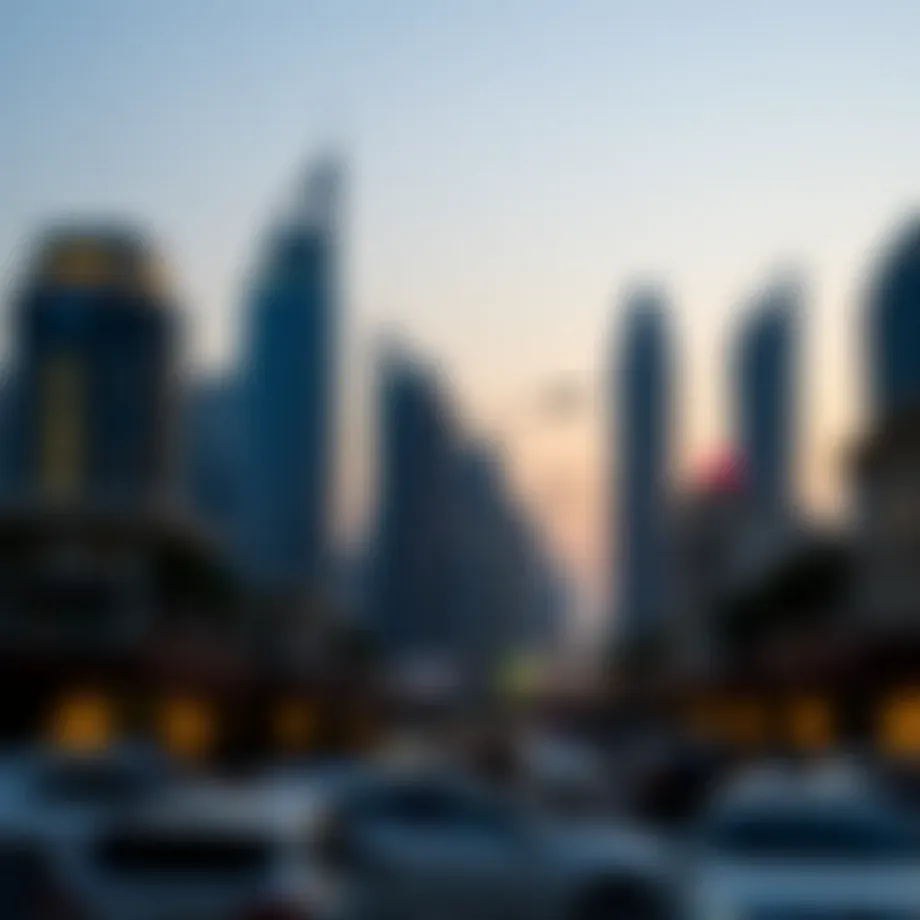 Dubai skyline with modern architecture