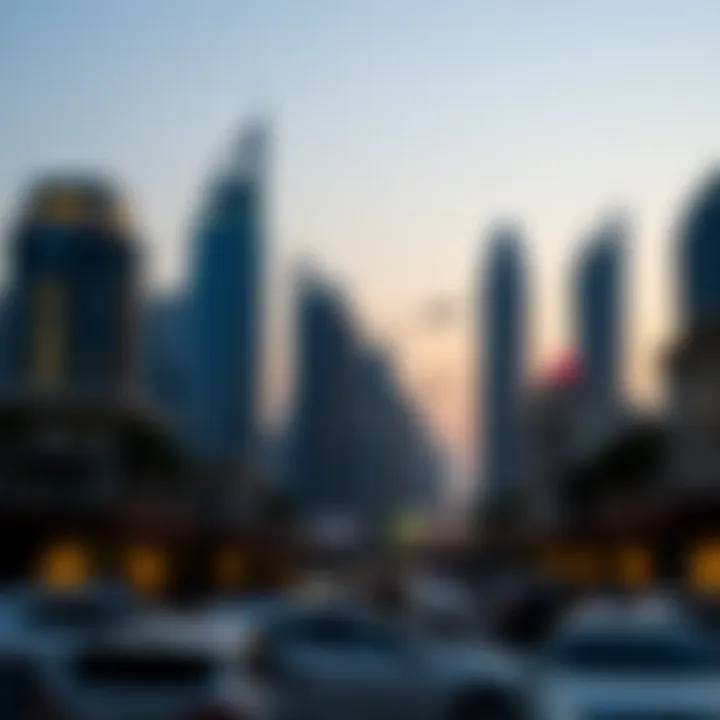 Dubai's Iconic Skyline Dubai skyline with modern architecture