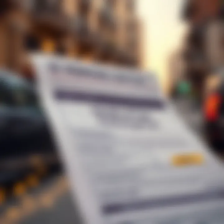 A close-up of a parking fine notice with critical details highlighted
