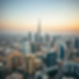 Aerial view of Abu Dhabi skyline with modern architecture