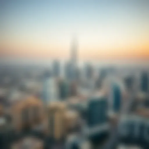 Aerial view of Abu Dhabi skyline with modern architecture