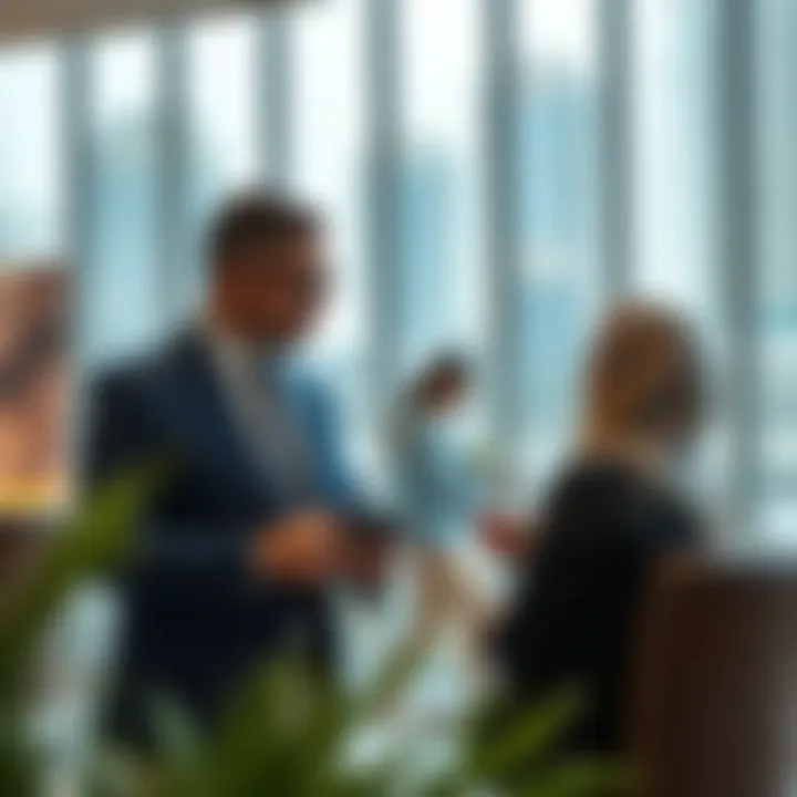 Real estate broker discussing with a client