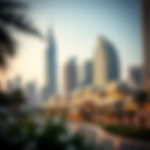 Skyline of Dubai showcasing luxury properties