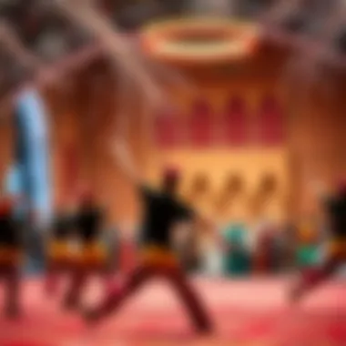 Cultural performances depicting the rich heritage of the UAE during New Year festivities.