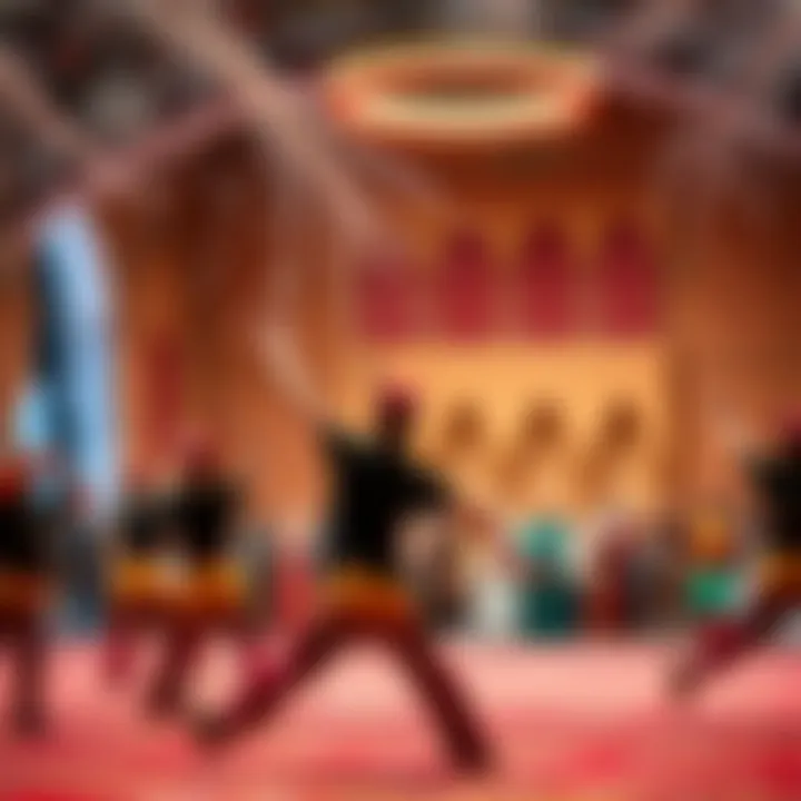 Cultural performances depicting the rich heritage of the UAE during New Year festivities.