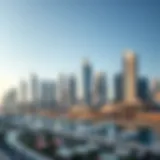 A skyline view of Dubai with modern architecture representing NOC properties
