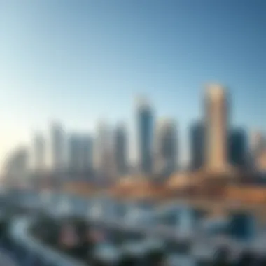 Dubai Skyline: The Hub of NOC Properties A skyline view of Dubai with modern architecture representing NOC properties