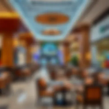 Diverse Dining Options An inviting dining area featuring diverse culinary options within the mall.