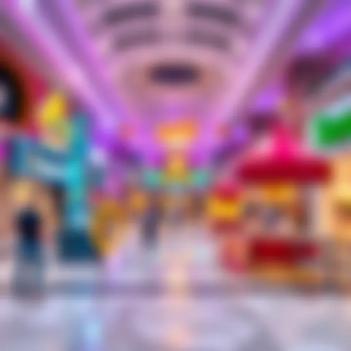 Entertainment Zone A lively entertainment zone within the mall with engaging activities.