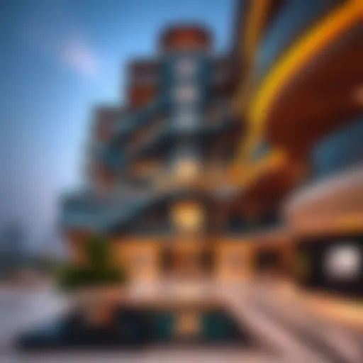 Architectural overview of the Obaid Al Shamsi Building showcasing its unique design features.