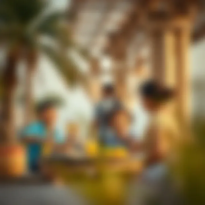 Family enjoying leisure time during a public holiday in the UAE