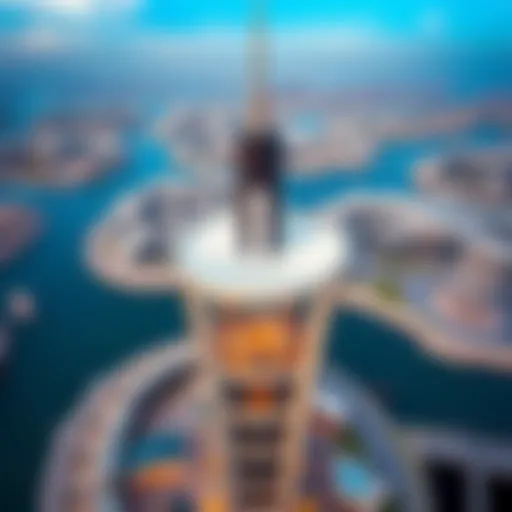 Aerial view of Opera Tower showcasing its modern architecture.