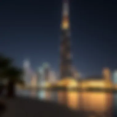 Opera Tower at Night: A Glimpse of Elegance Night view of Opera Tower illuminated against the skyline.