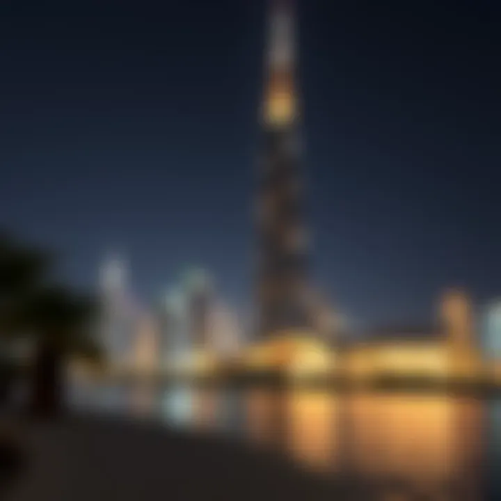 Opera Tower at Night: A Glimpse of Elegance Night view of Opera Tower illuminated against the skyline.