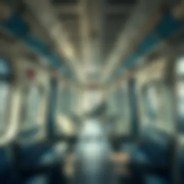 Inside a Dubai Metro Carriage Interior view of a Dubai Metro carriage