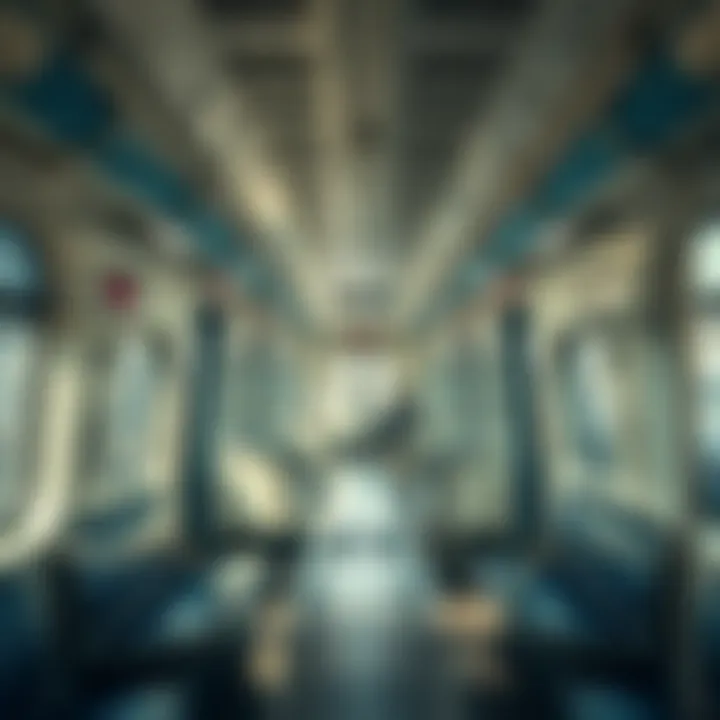 Inside a Dubai Metro Carriage Interior view of a Dubai Metro carriage