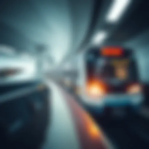 Dubai Metro train in motion