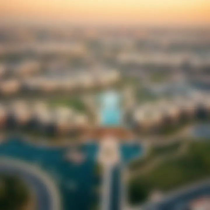 Aerial view of Oro 24 and its surrounding amenities