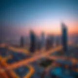 Stunning skyline view of Dubai with Oro 24 prominently featured