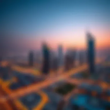 Stunning skyline view of Dubai with Oro 24 prominently featured