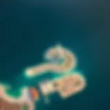 Aerial View of Palm Jumeirah Aerial view showcasing Palm Jumeirah's iconic shape