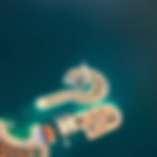 Aerial View of Palm Jumeirah Aerial view showcasing Palm Jumeirah's iconic shape