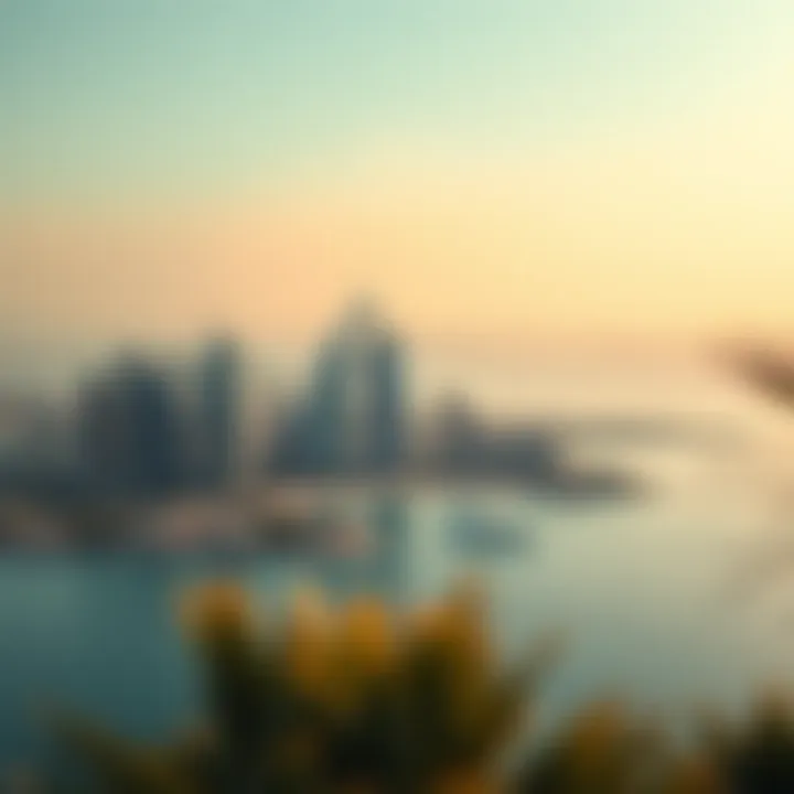 Skyline View Featuring Palm Jumeirah Stunning skyline with Palm Jumeirah in the foreground
