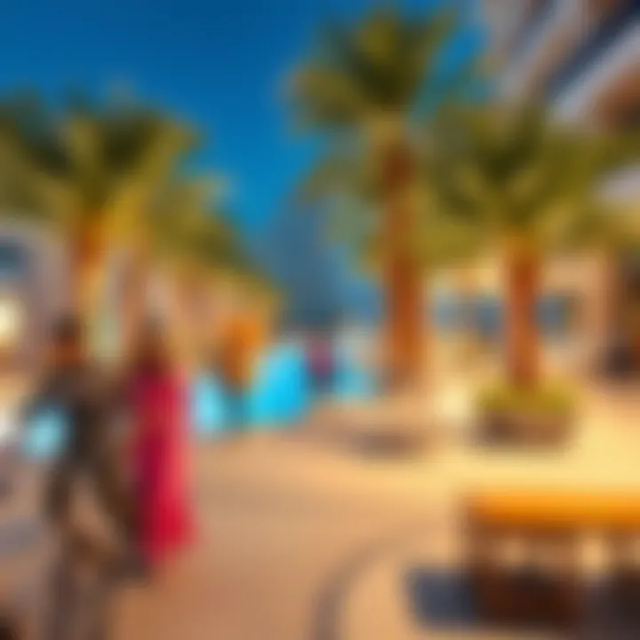 Vibrant community life at Palm Jumeirah featuring recreational areas